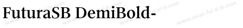 FuturaSB DemiBold字体转换